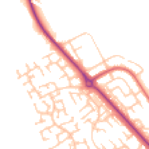 Daytime road noise heatmap for TS27 3QL