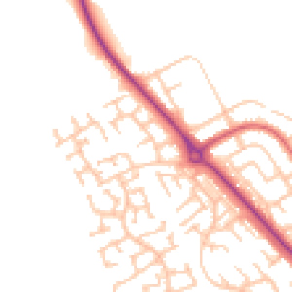 Daytime road noise heatmap for TS27 3QQ