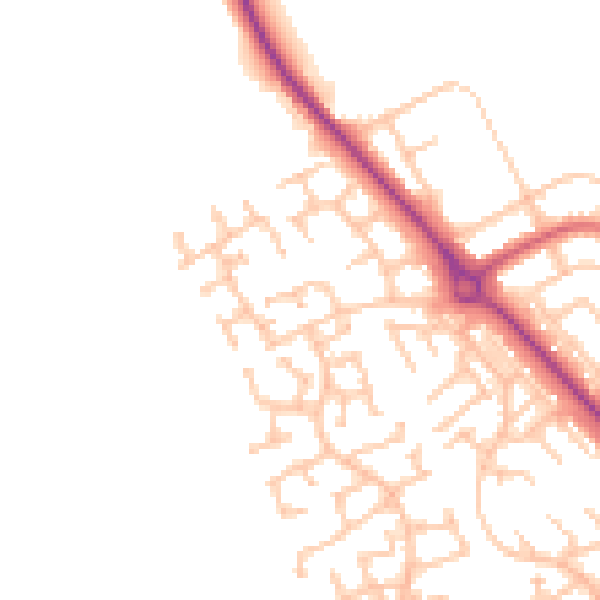 Daytime road noise heatmap for TS27 3QR