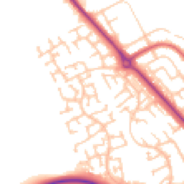 Daytime road noise heatmap for TS27 3QX
