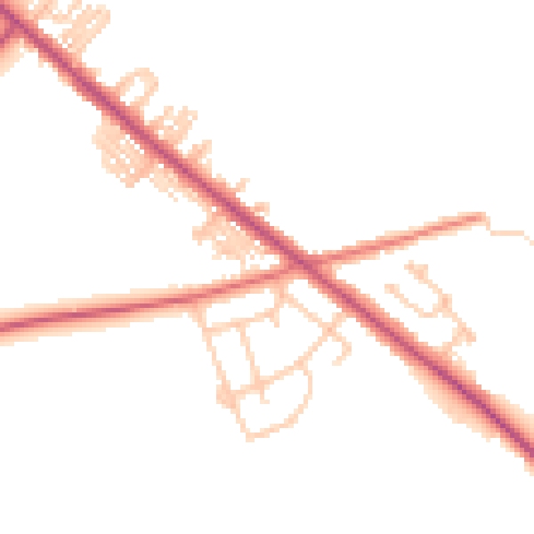 Daytime road noise heatmap for TS27 4AA