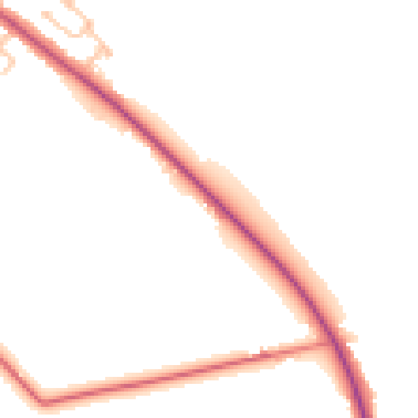 Daytime road noise heatmap for TS27 4BQ