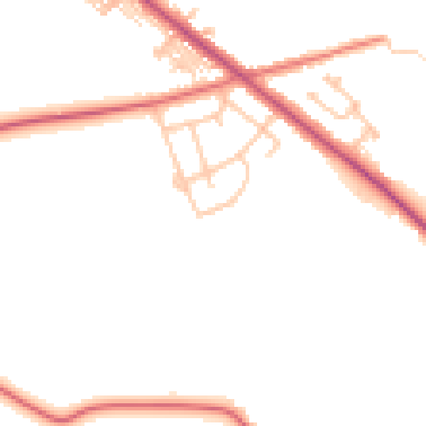 Daytime road noise heatmap for TS27 4BY