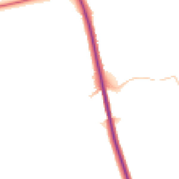 Daytime road noise heatmap for TS27 4DW