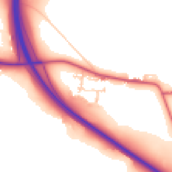 Daytime road noise heatmap for TS27 4FD