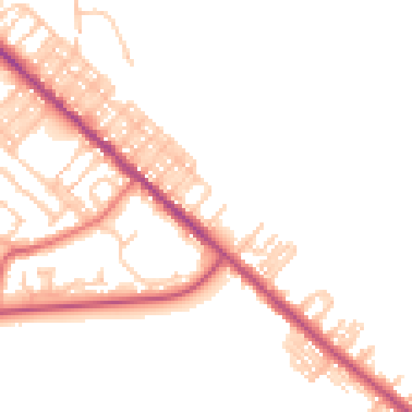 Daytime road noise heatmap for TS27 4HH