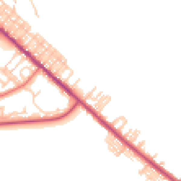 Daytime road noise heatmap for TS27 4HJ