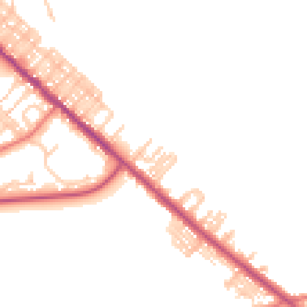 Daytime road noise heatmap for TS27 4HL