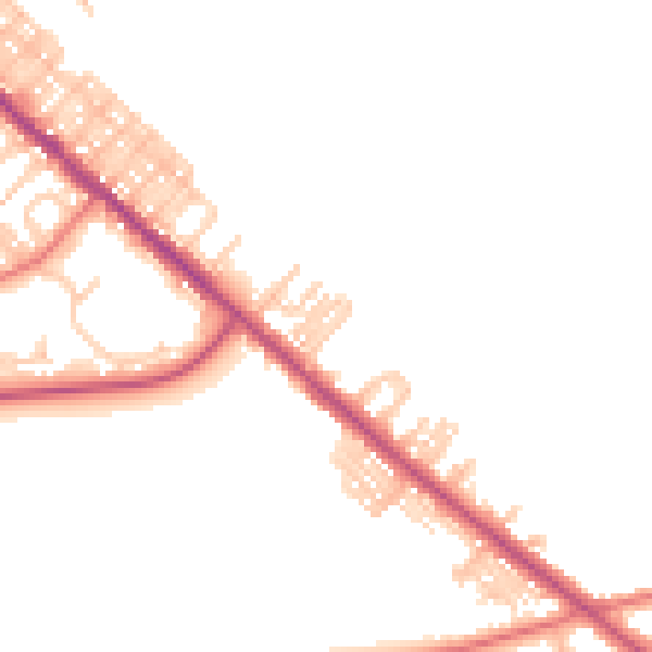 Daytime road noise heatmap for TS27 4HR