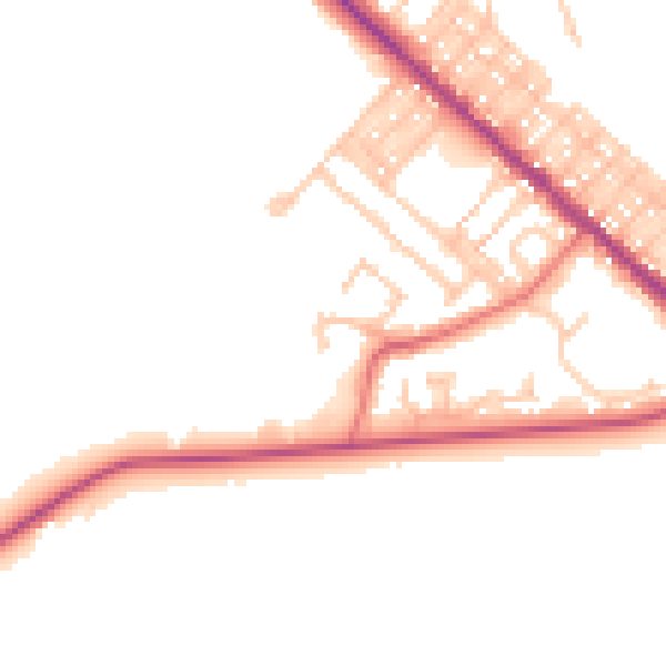 Daytime road noise heatmap for TS27 4JY