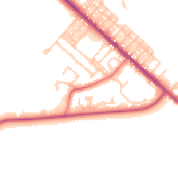 Daytime road noise heatmap for TS27 4LH