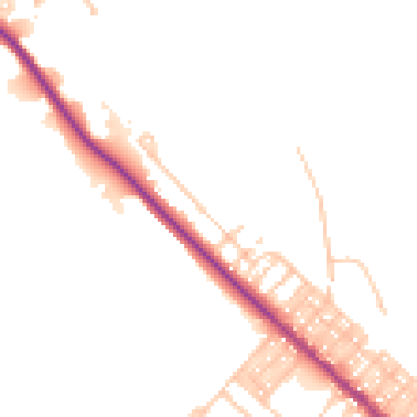 Daytime road noise heatmap for TS27 4NL