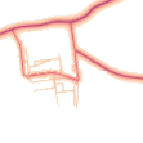 Daytime road noise heatmap for TS27 4PU