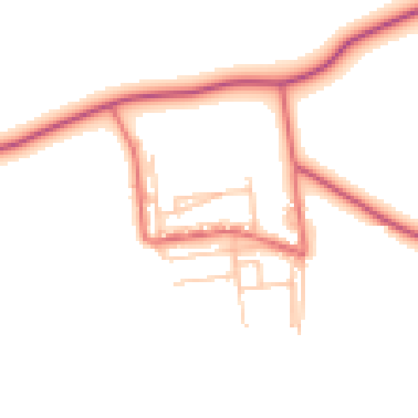 Daytime road noise heatmap for TS27 4PW