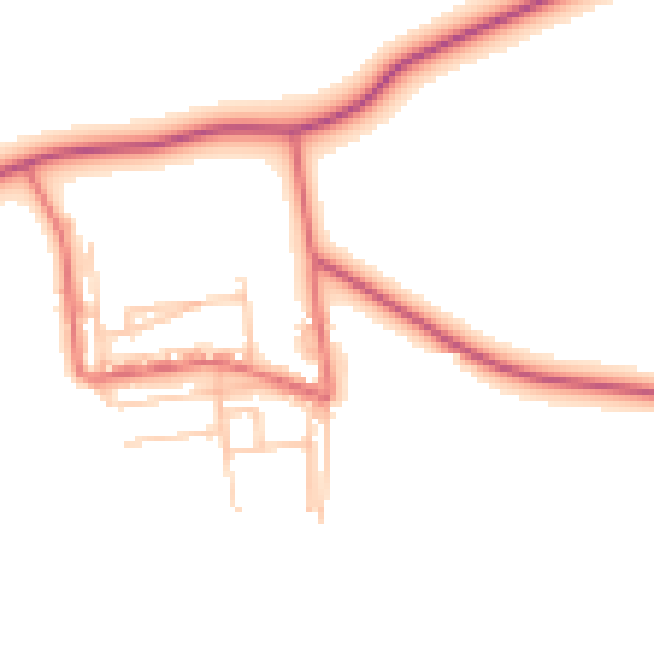 Daytime road noise heatmap for TS27 4PX