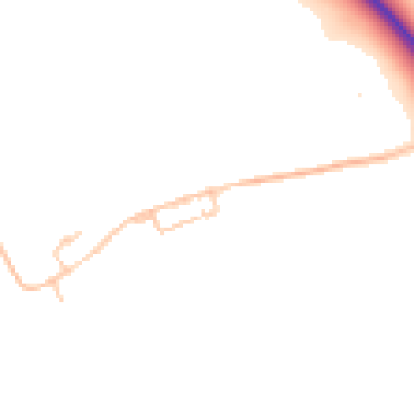 Daytime road noise heatmap for TS27 4QZ
