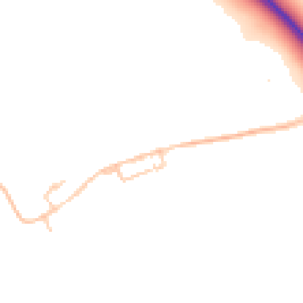 Daytime road noise heatmap for TS27 4RH