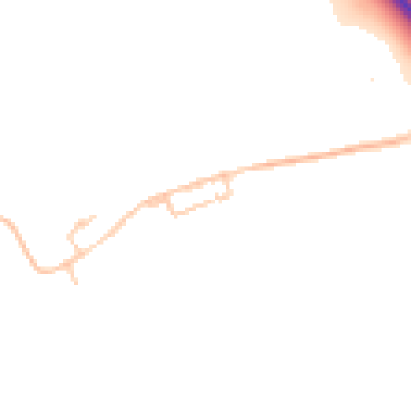 Daytime road noise heatmap for TS27 4RZ