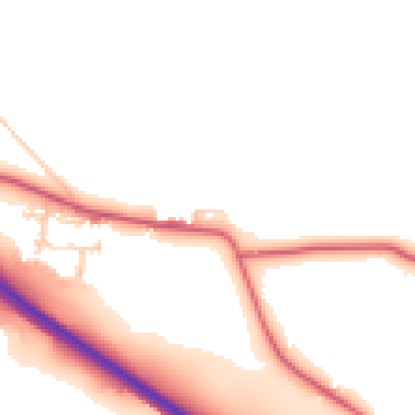 Daytime road noise heatmap for TS27 4SP