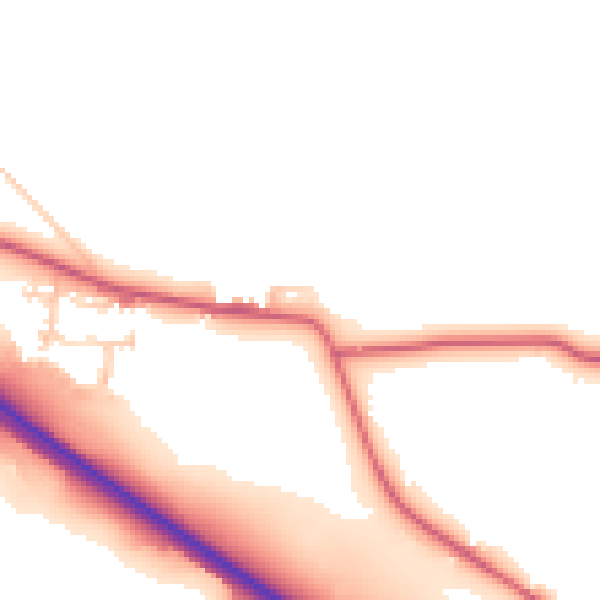 Daytime road noise heatmap for TS27 4SW