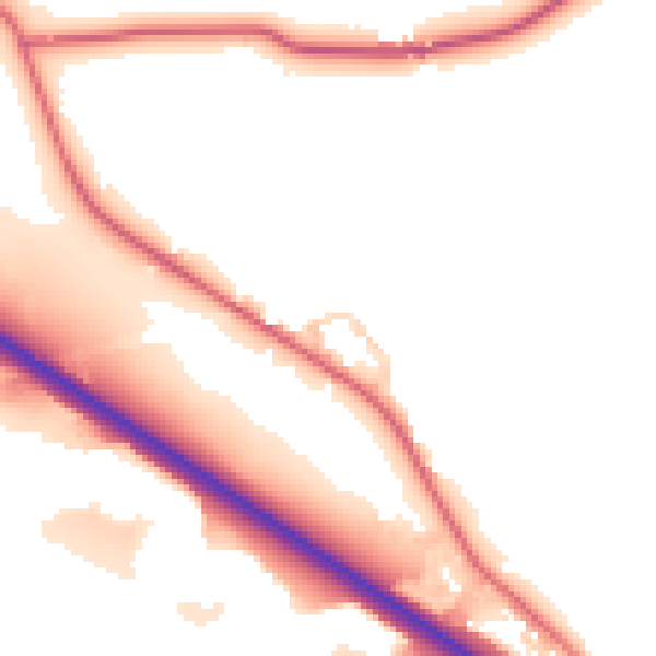 Daytime road noise heatmap for TS27 4TJ