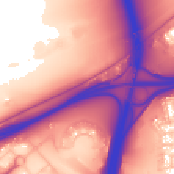 Daytime road noise heatmap for TS5 4AB
