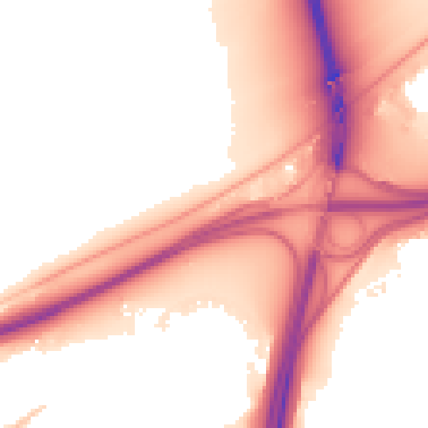 Night-time road noise heatmap for TS5 4AB