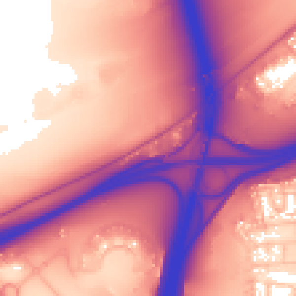 Daytime road noise heatmap for TS5 4AD
