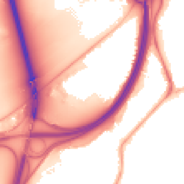 Night-time road noise heatmap for TS5 4AN