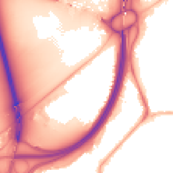 Night-time road noise heatmap for TS5 4AR