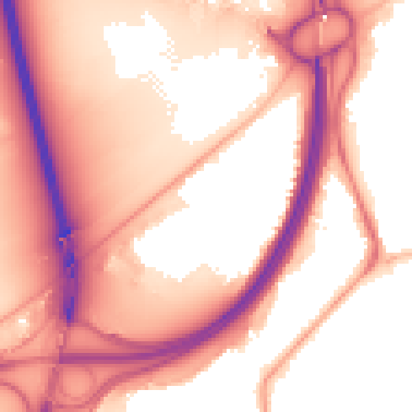 Night-time road noise heatmap for TS5 4AS