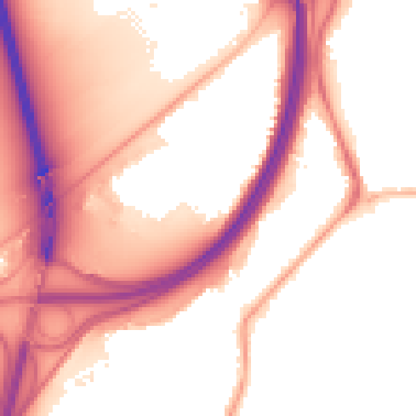 Night-time road noise heatmap for TS5 4AW