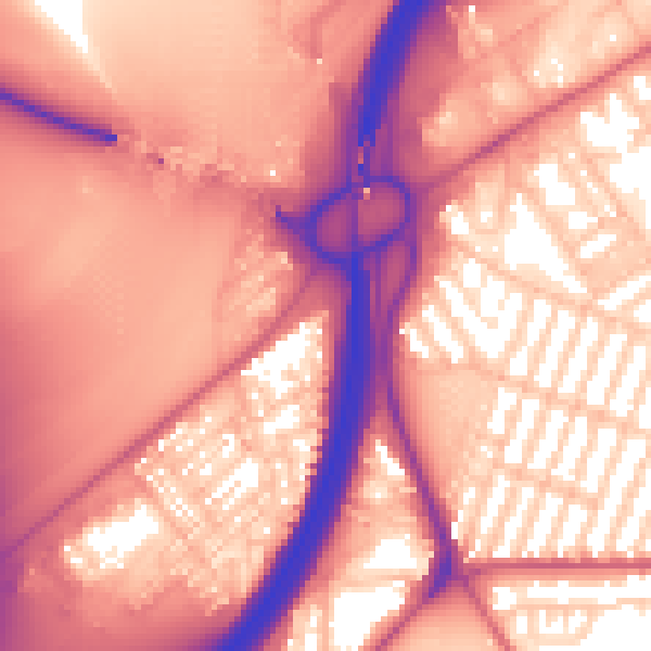 Daytime road noise heatmap for TS5 4BY