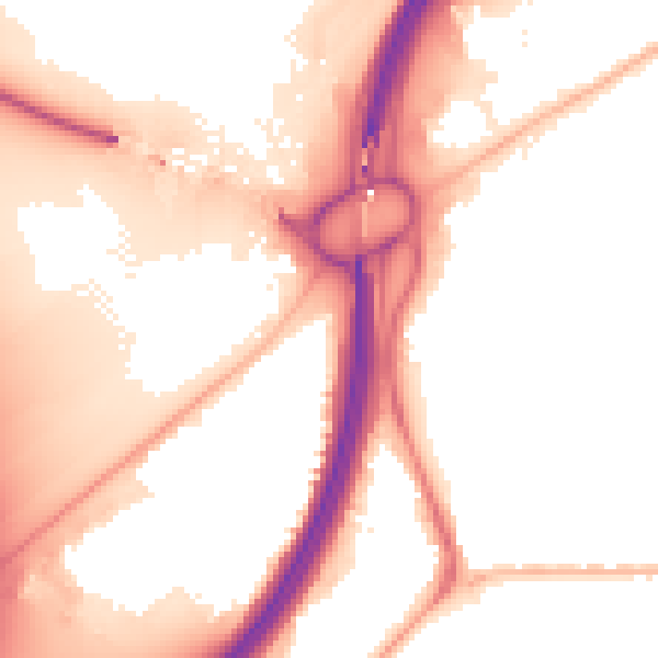 Night-time road noise heatmap for TS5 4BY