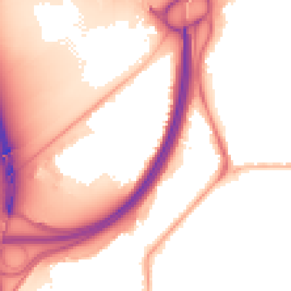 Night-time road noise heatmap for TS5 4DL