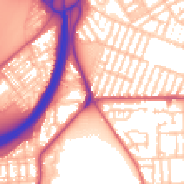 Daytime road noise heatmap for TS5 4DZ