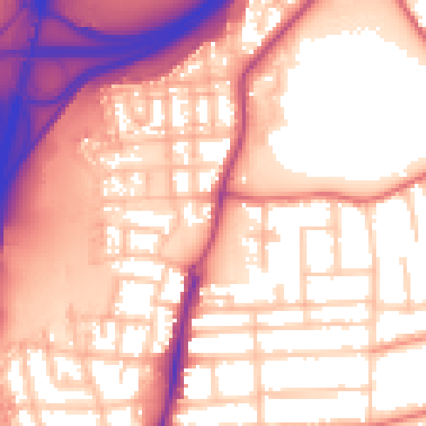 Daytime road noise heatmap for TS5 4EA