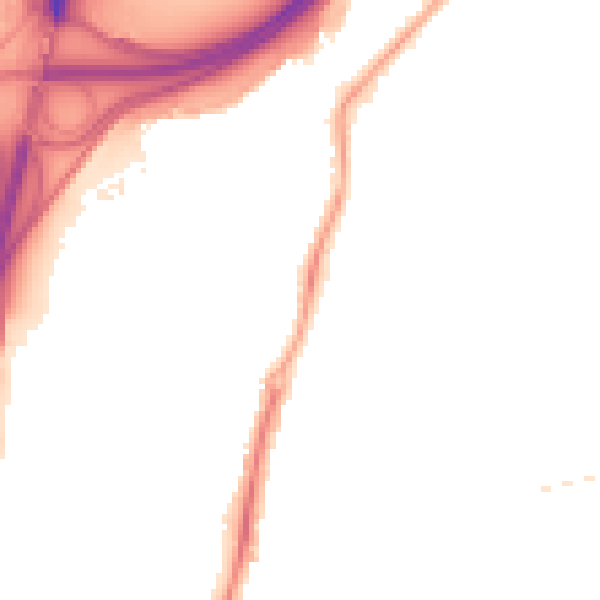 Night-time road noise heatmap for TS5 4EA