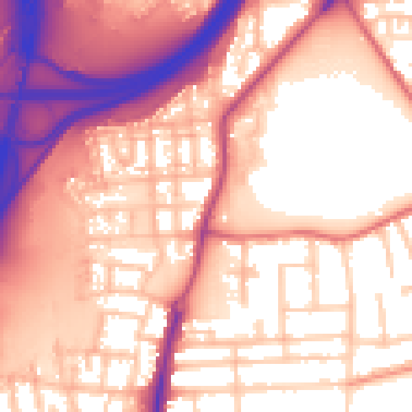 Daytime road noise heatmap for TS5 4ED