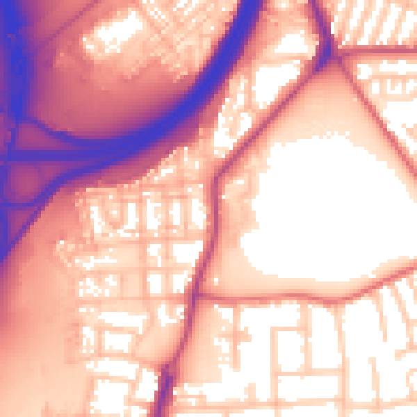 Daytime road noise heatmap for TS5 4EF