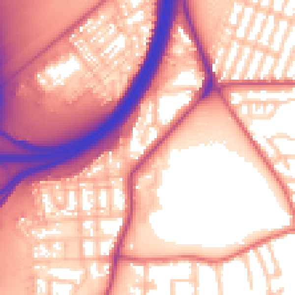 Daytime road noise heatmap for TS5 4EQ