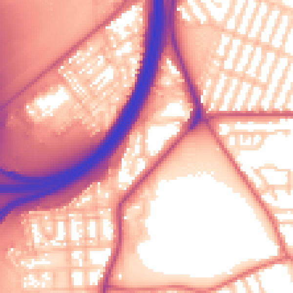 Daytime road noise heatmap for TS5 4ET