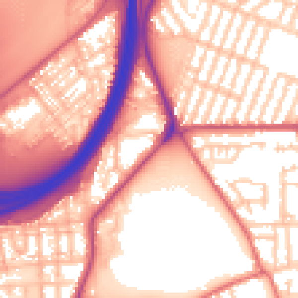 Daytime road noise heatmap for TS5 4EU
