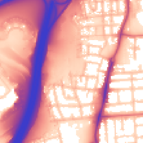 Daytime road noise heatmap for TS5 4GA