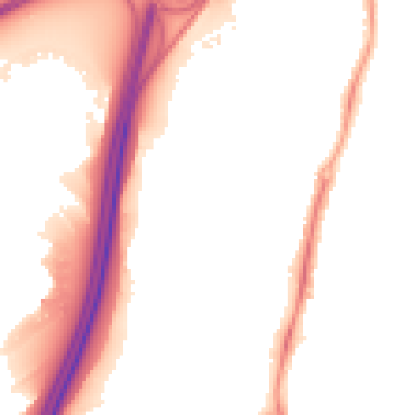 Night-time road noise heatmap for TS5 4GA