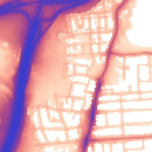 Daytime road noise heatmap for TS5 4GE