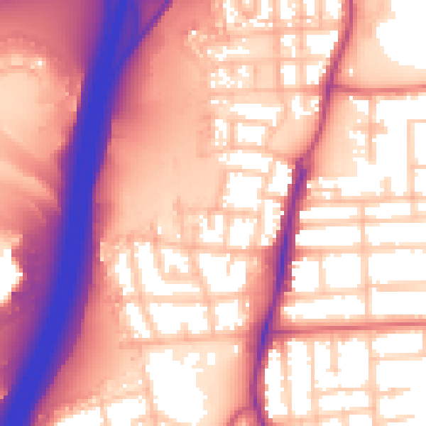 Daytime road noise heatmap for TS5 4GJ