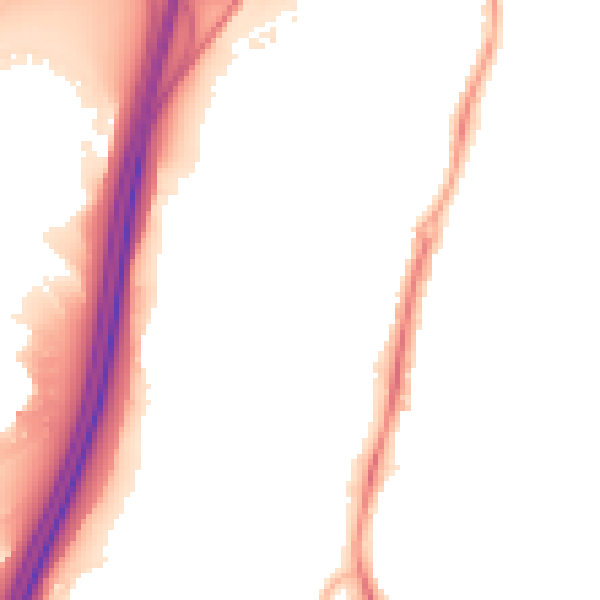 Night-time road noise heatmap for TS5 4GJ