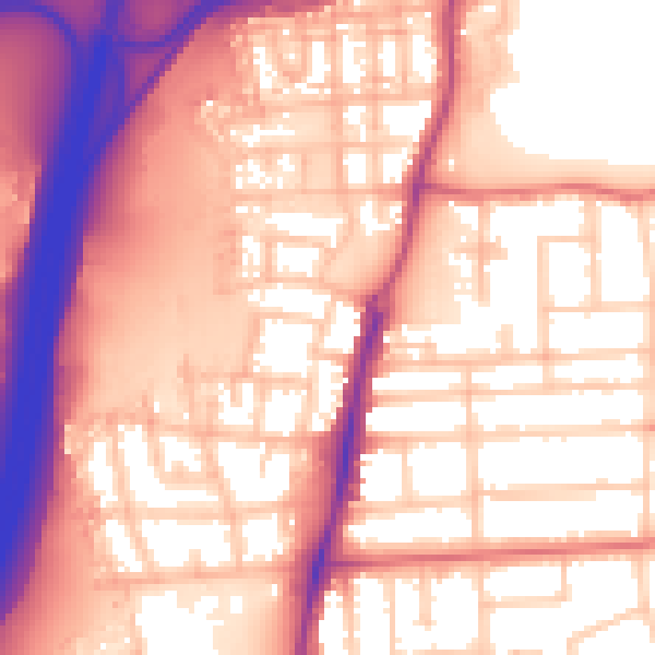Daytime road noise heatmap for TS5 4GL