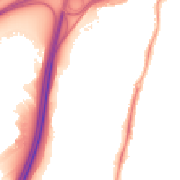 Night-time road noise heatmap for TS5 4GX